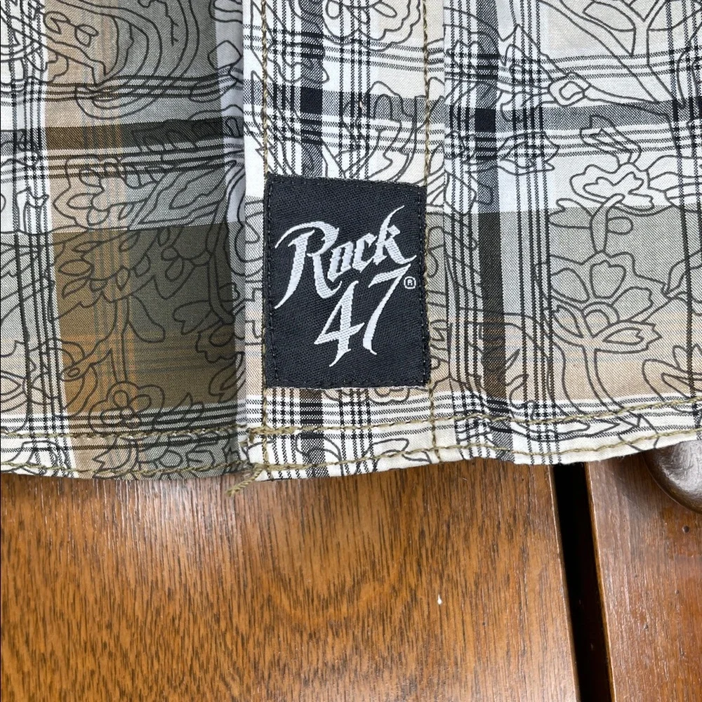 Wrangler Men's Rock 47 Long Sleeve Allover Shirt Tan Trench Size M - Picture 7 of 10